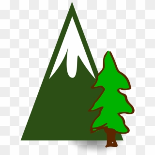 Computer Icons Mountain Christmas Tree Map Elf - Tree Mountain Clipart, HD Png Download