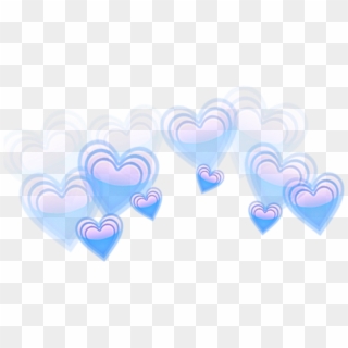 Aesthetic Crown Heart Heartcrown - Blue Heart Emoji Transparent, HD Png Download