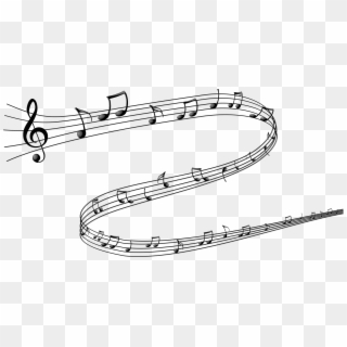Music Notes On A Staff Png - Music Notes Clipart Transparent, Png Download