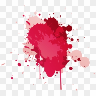 Clipart Png - Watercolor Red Paint Splatter, Transparent Png