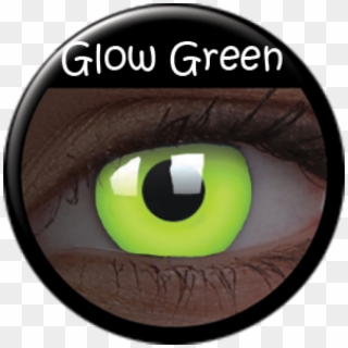 Lentilles Yeux Glow Vert / Green Contact Lenses - Contact Lenses, HD Png Download