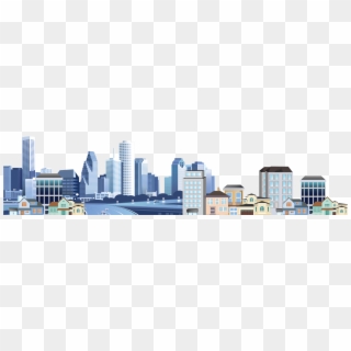 Residential Housing And The City Of Houston - City Of Houston Skyline Png, Transparent Png