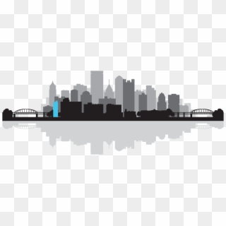 Clipart Free Library About Our Digital Marketers Flying - Pittsburgh Skyline Silhouette, HD Png Download