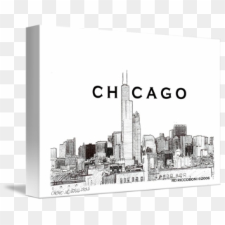 650 X 520 5 - Chicago Skyline Drawing Realistic, HD Png Download
