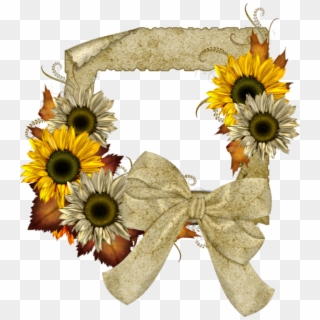 Jpg Freeuse Download Fall Transparent Frame With Sunflowers - Sunflower Photo Frame Png, Png Download
