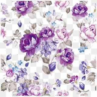 2530 X 2506 10 - Purple Vintage Flower Background, HD Png Download