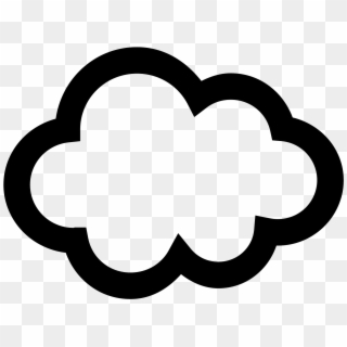 Sun And Clouds Png Black And White Pluspng - Cloud Icon Png Transparent, Png Download