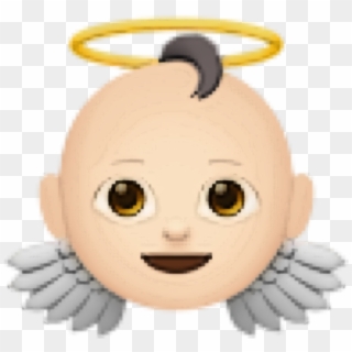 Emoji Sticker - Iphone Angel Emoji Png, Transparent Png