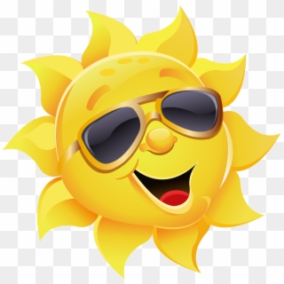 Sun With Sunglasses Png Clipart Image - Sun With Sunglasses Png, Transparent Png