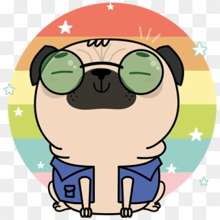 Pug Life Iv Emoji Stickers On Behance Funny Pug Videos - Pug Life Cartoon, HD Png Download