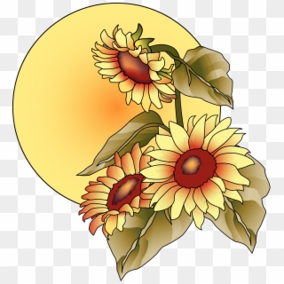 Sunflowers Clipart September - Clip Art September Fall, HD Png Download