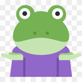 A Shrugging Emoji With A Frog Emoji Head And Green - 🤷 ♀ Significado, HD Png Download