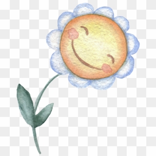 This Graphics Is Smiley Sun Flower Cartoon Transparent, HD Png Download