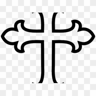 Drawn Cross Wooden Cross - Cross Clipart Black And White Png, Transparent Png