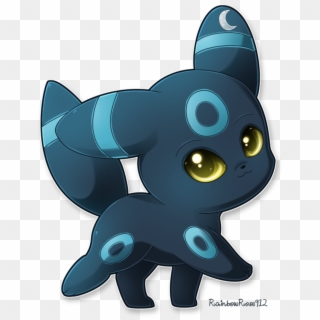 Blue Rings, Not Yellow, And Yellow Eyes Instead Of - Shiny Umbreon Chibi, HD Png Download