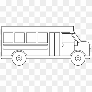 Jpg Free School Line Art Free Clip - Black And White School Bus Clipart, HD Png Download