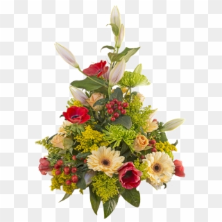 Laminated Poster Celebration Flowers Decoration Bouquet - Red And Yellow Funeral Flowers, HD Png Download