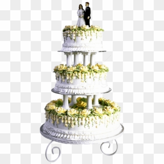 Download Wedding Cake Clipart Png Photo - Flower Wedding Cake Png, Transparent Png