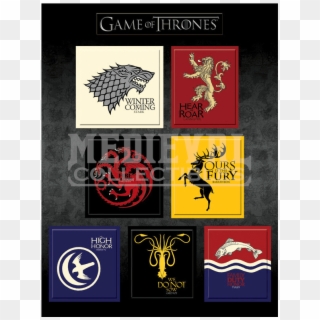 Game Of Thrones House Sigil Magnet Set - Seven Noble Families Of Game Of Thrones, HD Png Download