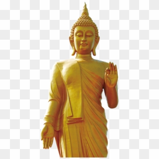 Gold Standing Buddha Thailand Png, Transparent Png