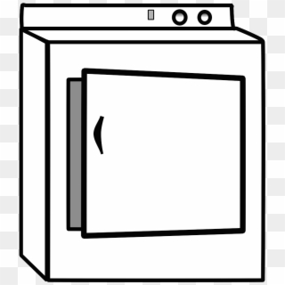 Transparent Doors Illustration - Clothes Dryer Clipart Black And White, HD Png Download