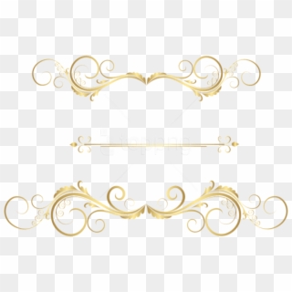 Free Png Download Gold Decorative Ornaments Png Clipart - Gold Decorative Lines Png, Transparent Png
