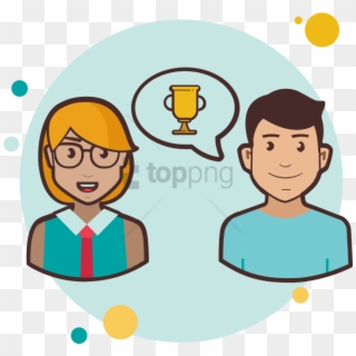 Free Png Couple Trophy Icon - Cartoon, Transparent Png