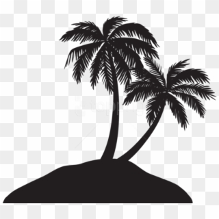 Free Png Island With Palm Trees Silhouette Png - Palm Tree Silhouette Png, Transparent Png