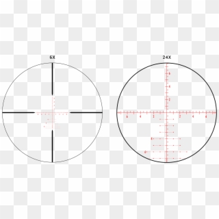 For Instance, See The Athlon Argos Btr Reticle Below - Athlon Argos Btr 6 24x50 Reticle, HD Png Download