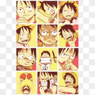 Graphics Colored Manga Caps One Piece Luffy Monkey - One Piece Expressions, HD Png Download