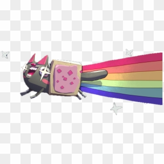 Nyan Cat Clipart Rainbow Cat - Cartoon, HD Png Download