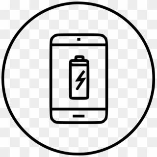 Battery Device Full Mobile Phone Comments - Line Art, HD Png Download