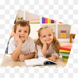 Kids Studying - 2 Kids Studying, HD Png Download