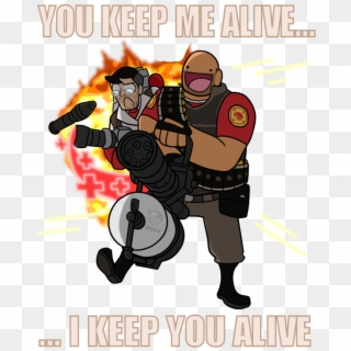 You Keep Me Alive 20l1 Team Fortress 2 Minecraft Overwatch - Team Fortress 2 Medic Spray, HD Png Download