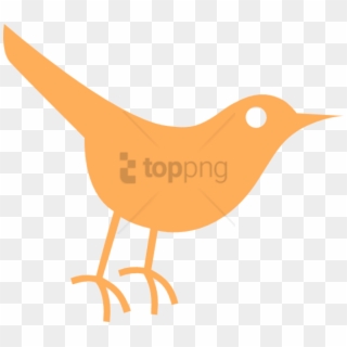 Free Png Light Orange Twitter Bird Icon Svg S 600 X - Simple Bird Clip Art, Transparent Png