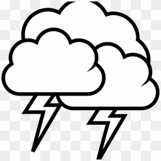 Cloud Clipart Black And White Thunderstorm Cloud Rain - Cloud Drawing Black And White, HD Png Download