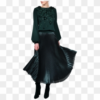 Pleated Midi Skirt - A-line, HD Png Download