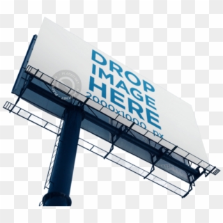 Mockup Of A Billboard Sign From Below Against A Transparent - Billboard, HD Png Download