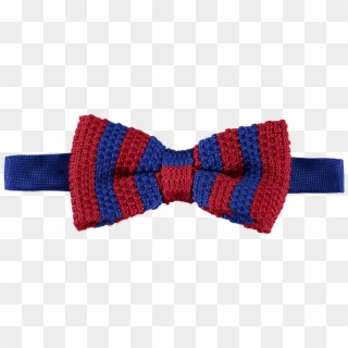 Knitted Bow Tie Blue Red - Knitted Bows Png, Transparent Png