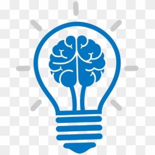 Light Brain Incandescent Bulb Cartoon Icon Clipart - Brain Light Bulb Clipart, HD Png Download