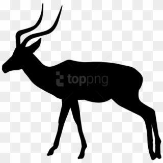 Free Png Gazelle Silhouette Png - Impala Animal Png Transparent, Png Download