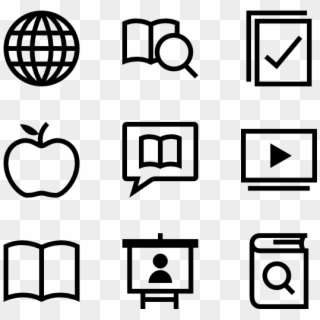Education Icon Elements - Line Art, HD Png Download