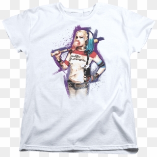 Suicide Squad Harley Bubble Gum Womens T Shirt - Harley Quinn, HD Png Download