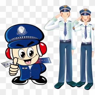 Cartoon Comics Police Officer - 卡通 警察, HD Png Download