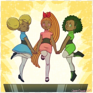 #powerpuffgirls #blackartist #blackart #blacktwitter - Cartoon, HD Png Download