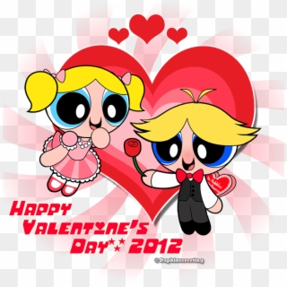 Happy Valentines Day Powerpuff Girls - Cartoon, HD Png Download