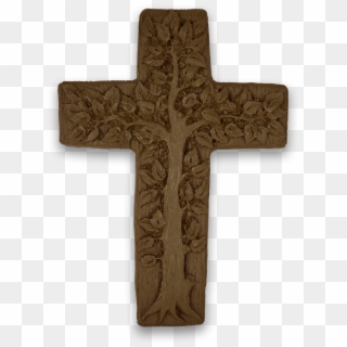 Resin Cross With A Tree On It - Cross, HD Png Download
