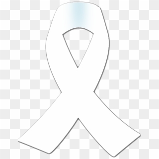 White Awareness Ribbon - White Awareness Ribbon Meaning, HD Png Download
