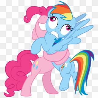 Favorite Mlp Shipping And Why - Pinkie Hugs Rainbow Dash, HD Png Download