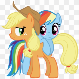 Applejack Rainbow Dash Rarity Pinkie Pie Twilight Sparkle - Applejack And Rainbow Dash Png, Transparent Png